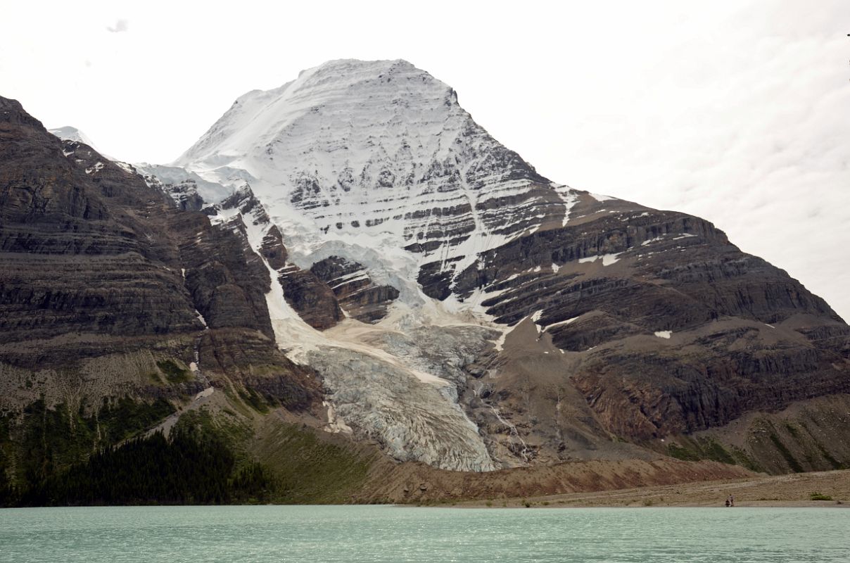 14 Mount Robson North and Emperor Faces, Mist Glacier From Berg Lake Trail Near South End Of Berg Lake